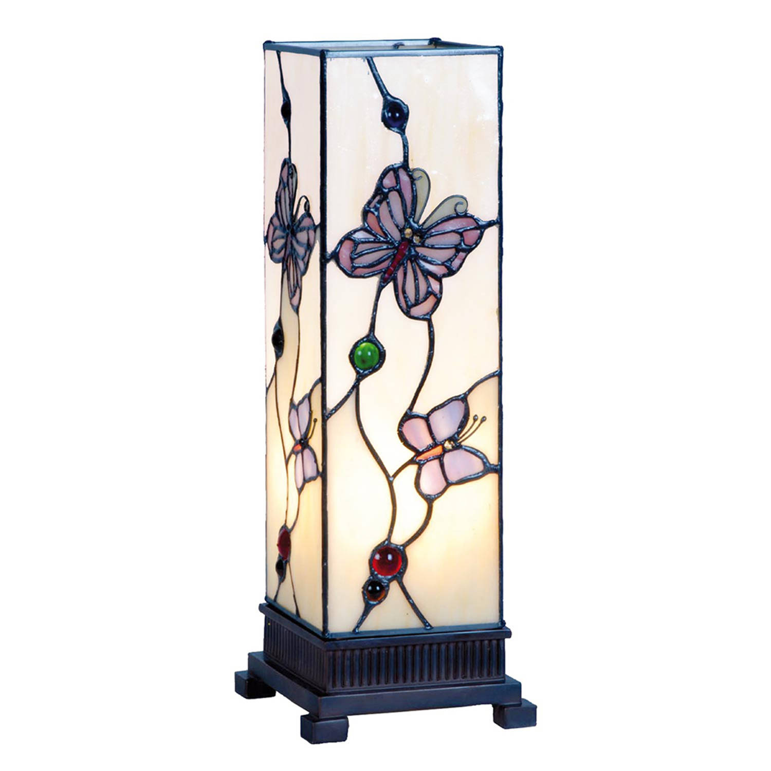 Clayre & Eef Tiffany windlichtje uit de Butterfly serie