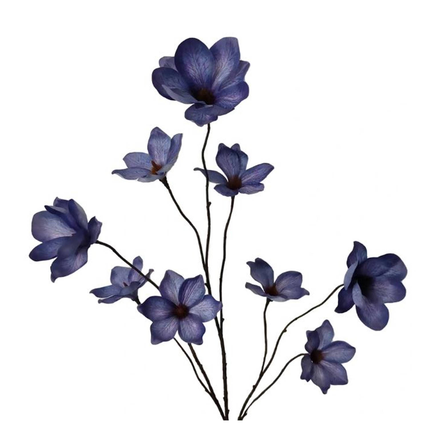 Buitengewoon de Boet Kunstbloem Wild magnolia spray Salla blue 127 cm