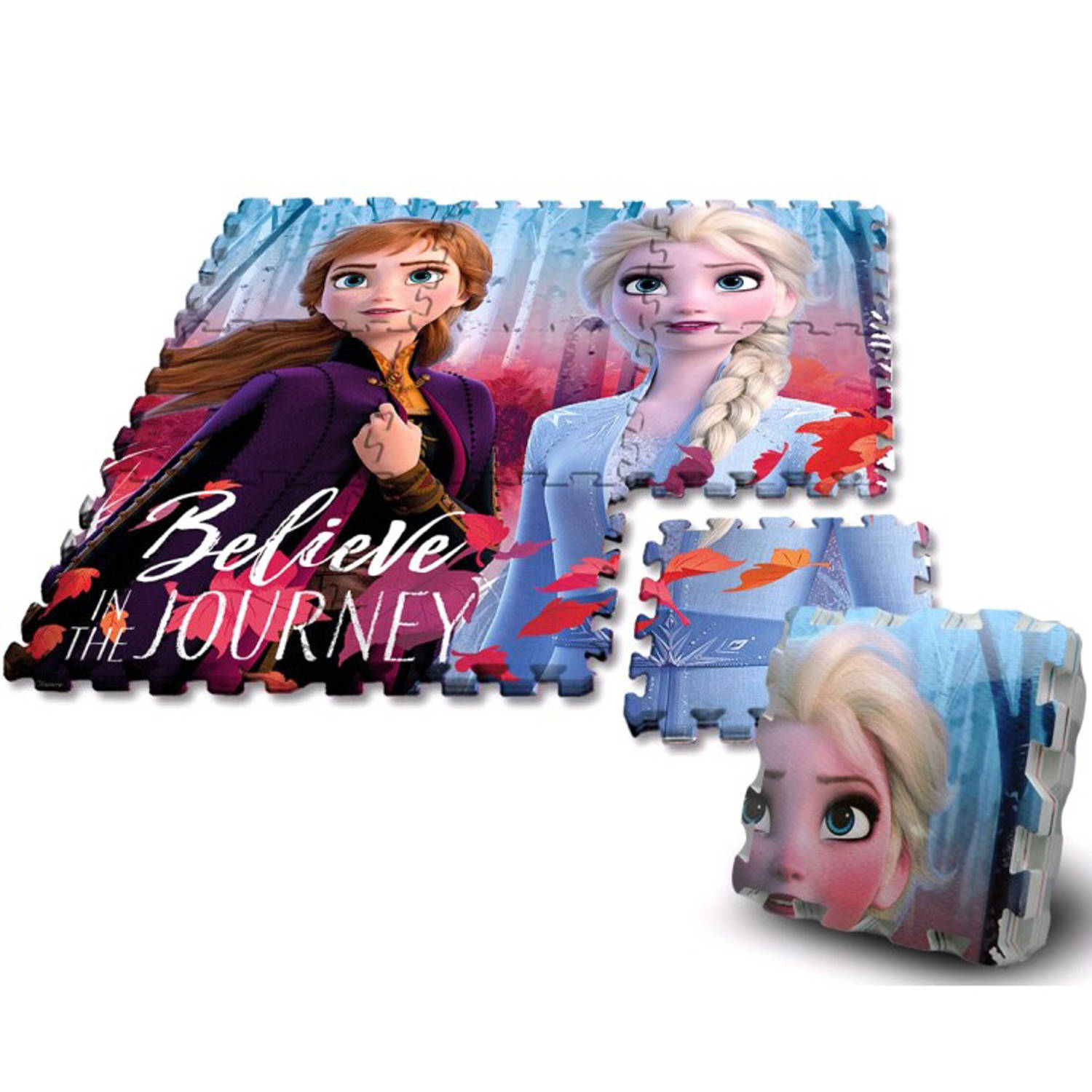 Kids Licensing puzzelmat Frozen meisjes 90 x 90 cm EVA 9 delig