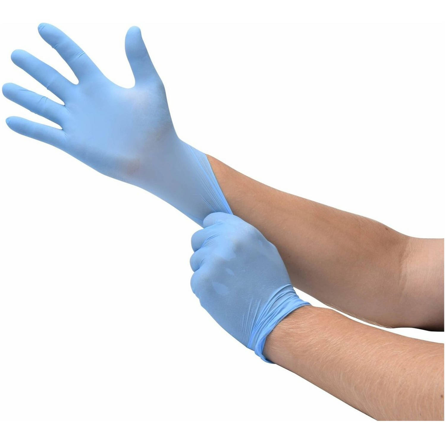 Soft Nitril blauwe handschoenen voor persoonlijke en medische bescherming - Maat S (small) – 100 stuks