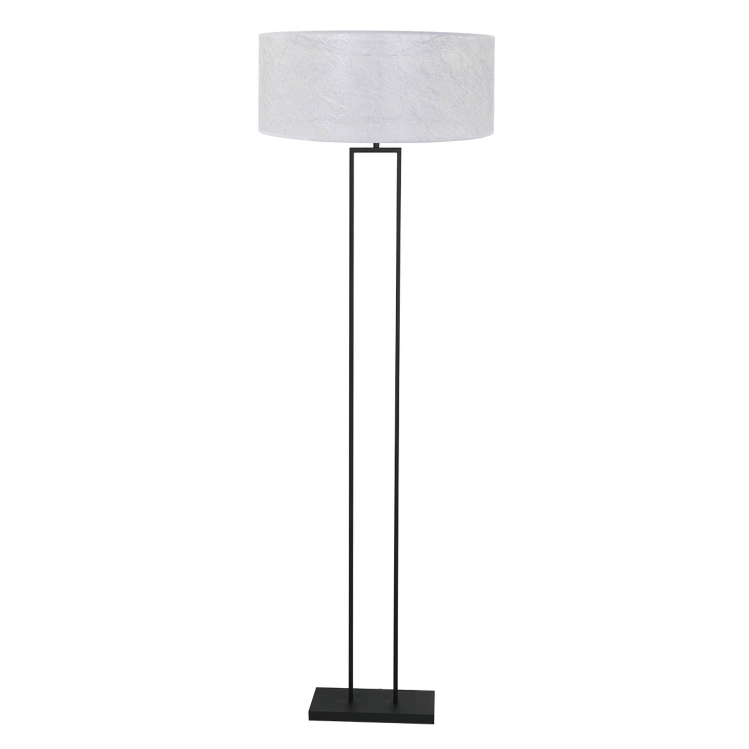 Vloerlamp Stang | 1-lichts | wit / zwart | E27 | moderne staande lamp | woonkamer / slaapkamer | groot fitting design