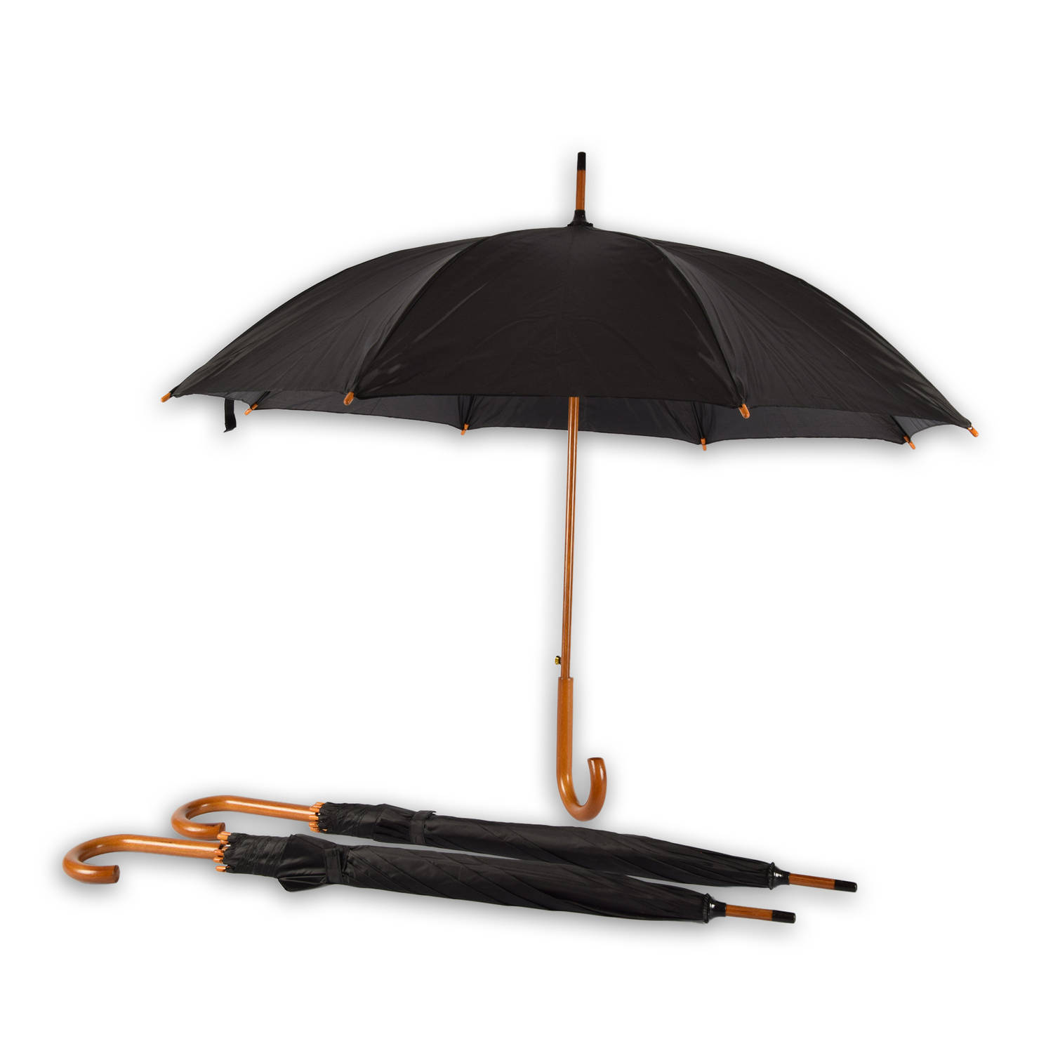 Elegante Zwarte Paraplu's voor Volwassenen - Set van 3 - Sterk en Stijlvol - Automatisch en Opvouwbaar - Perfect Cadeau voor Hem