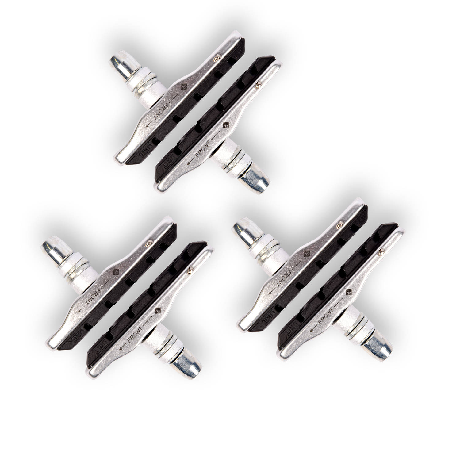 Universele Rubberen Fiets V Remblokken voor Verbeterde Remkracht 6-Pack V-Brake Remblokken Cartridge Set 72 mm - Compatibel met Shimano Systemen -