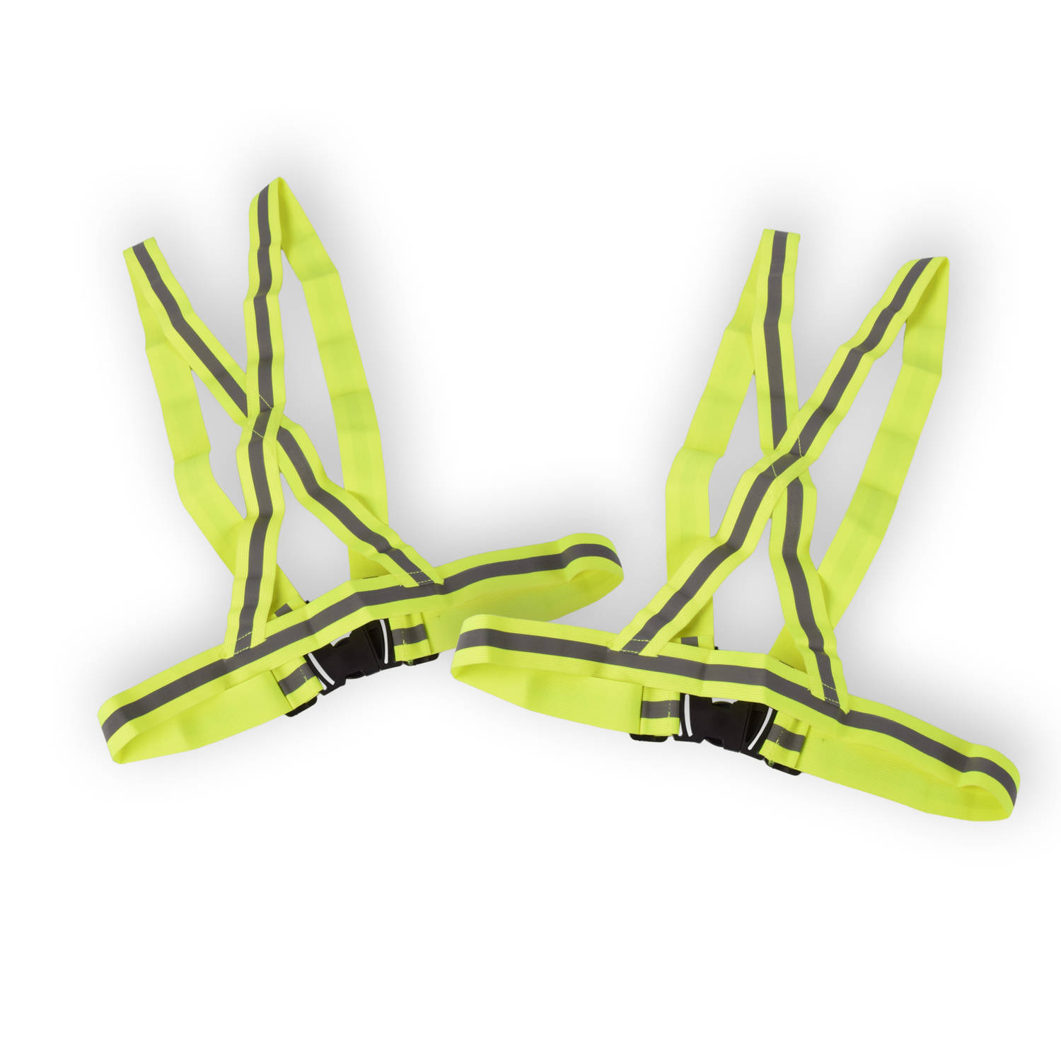 Duo Veiligheidsvestje Volwassenen - Set van 2 - Groen/Geel - 100% Polyester - One Size - Geschikt voor Auto & Motor, Sport, Fietsen & Klussen
