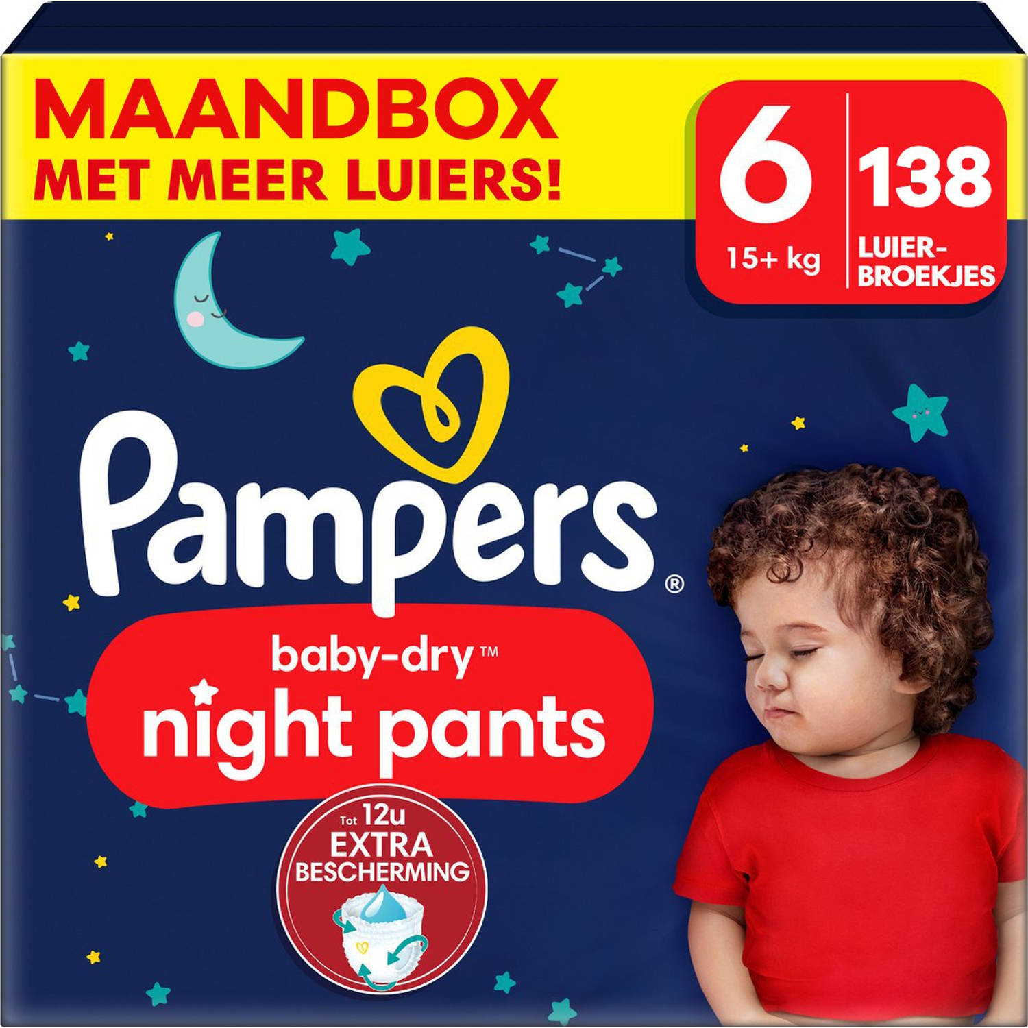 Pampers Baby Dry Night Pants Luierbroekjes Maat 6 (15kg+) 138 stuks