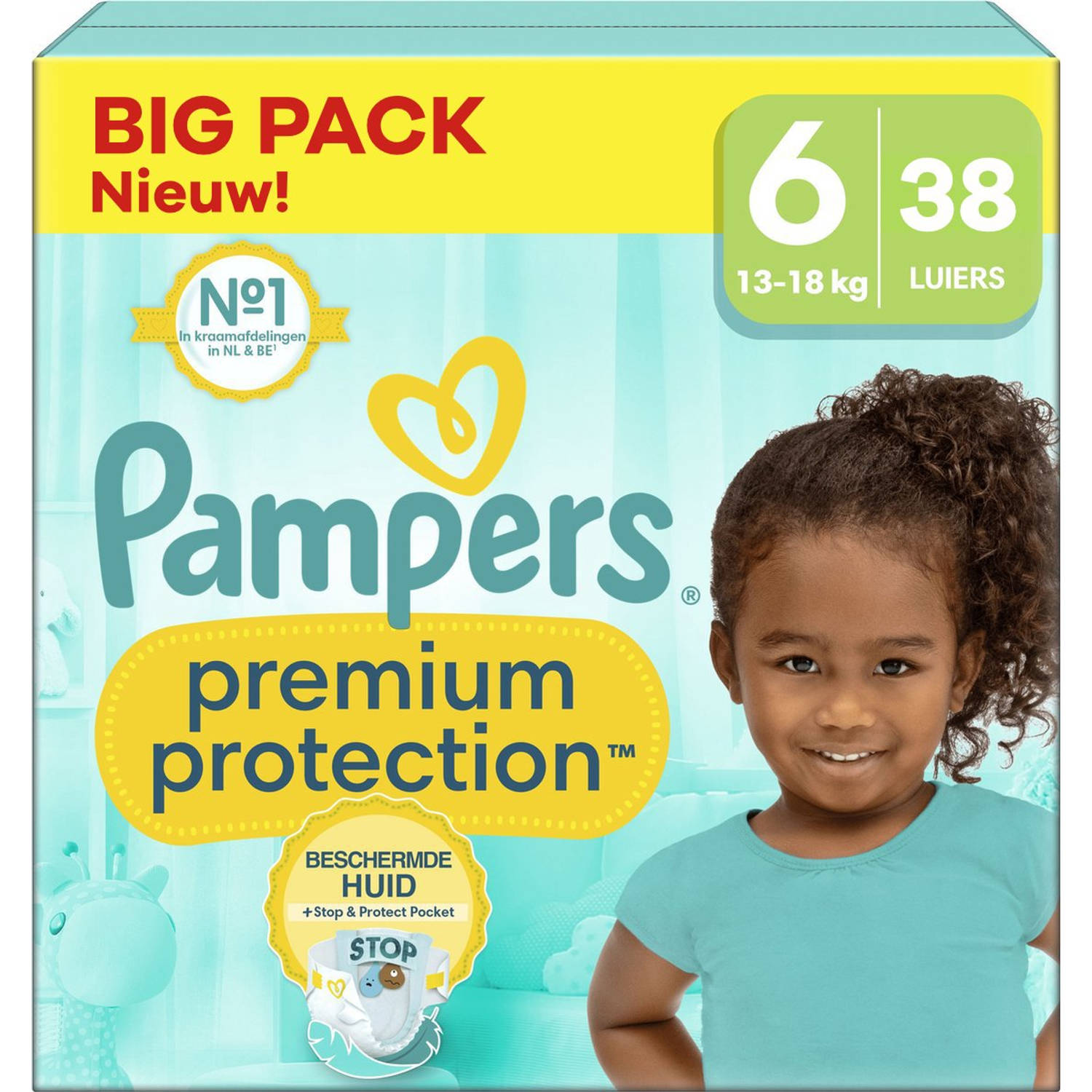 Pampers Premium Protection Maat 6 Big Pack 38 luiers 13-18 KG