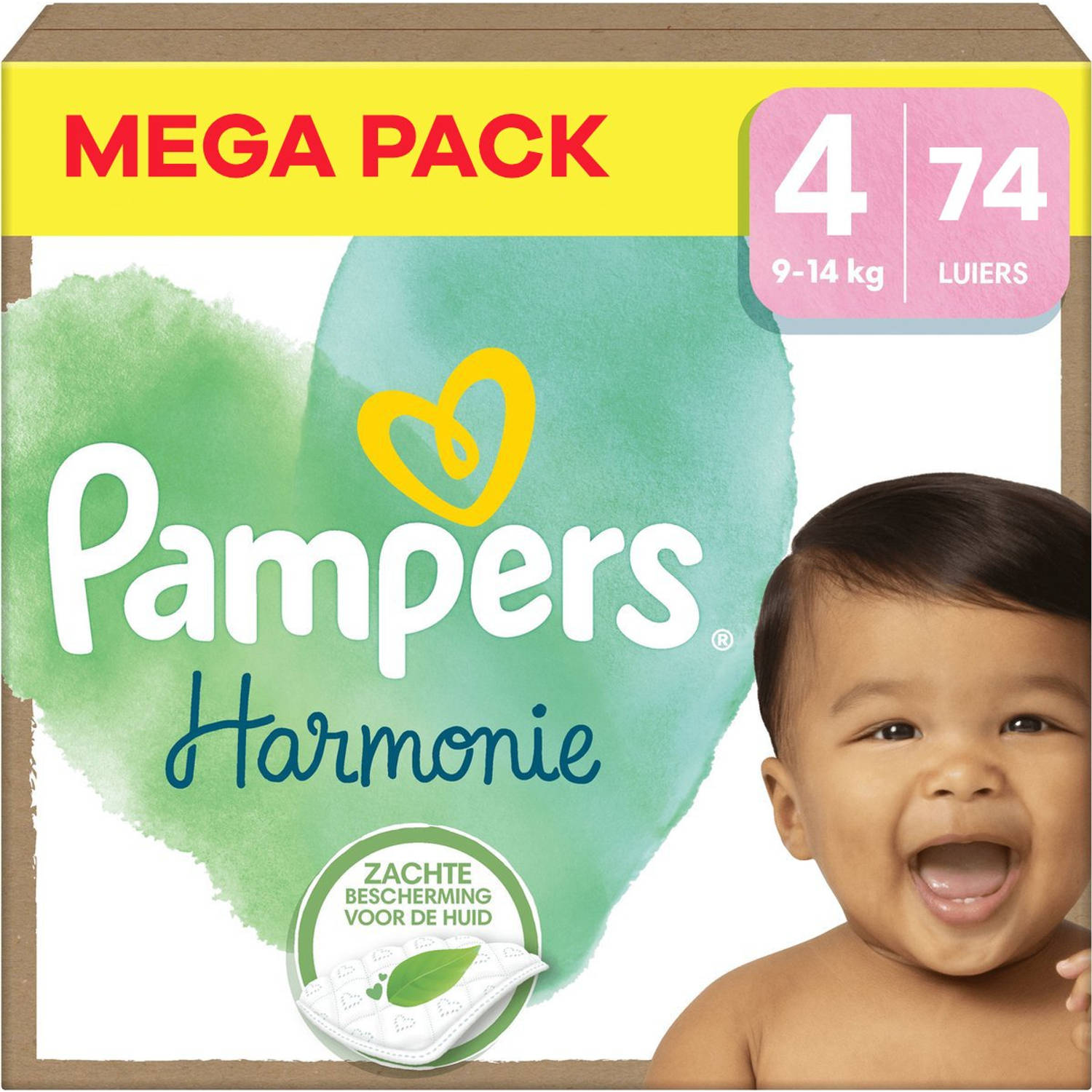 Pampers Harmonie Maat 4 Mega Pack 74 stuks 9-14 KG