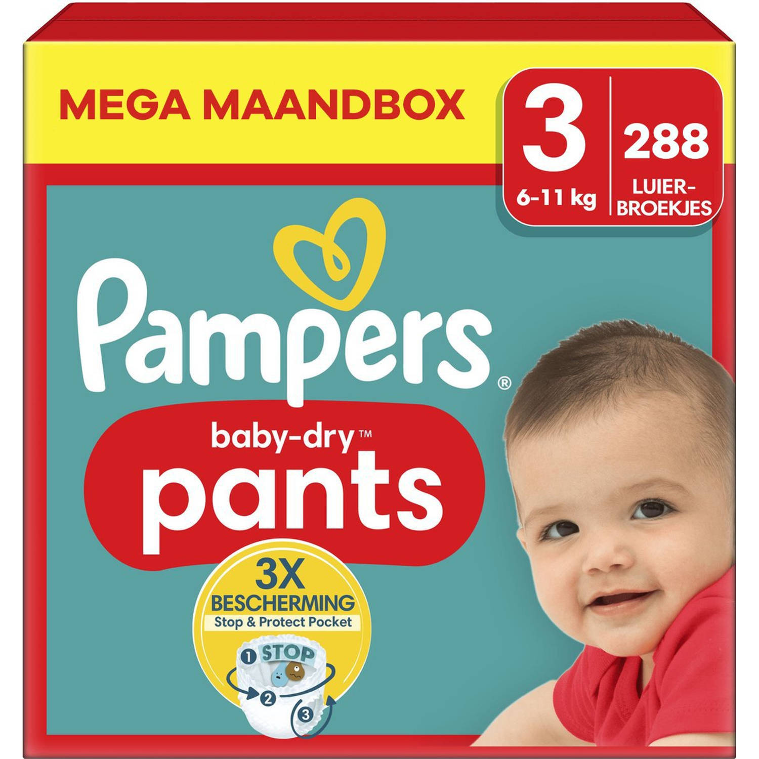 Pampers Baby Dry Pants Maat 3 Mega Maandbox 288 luierbroekjes