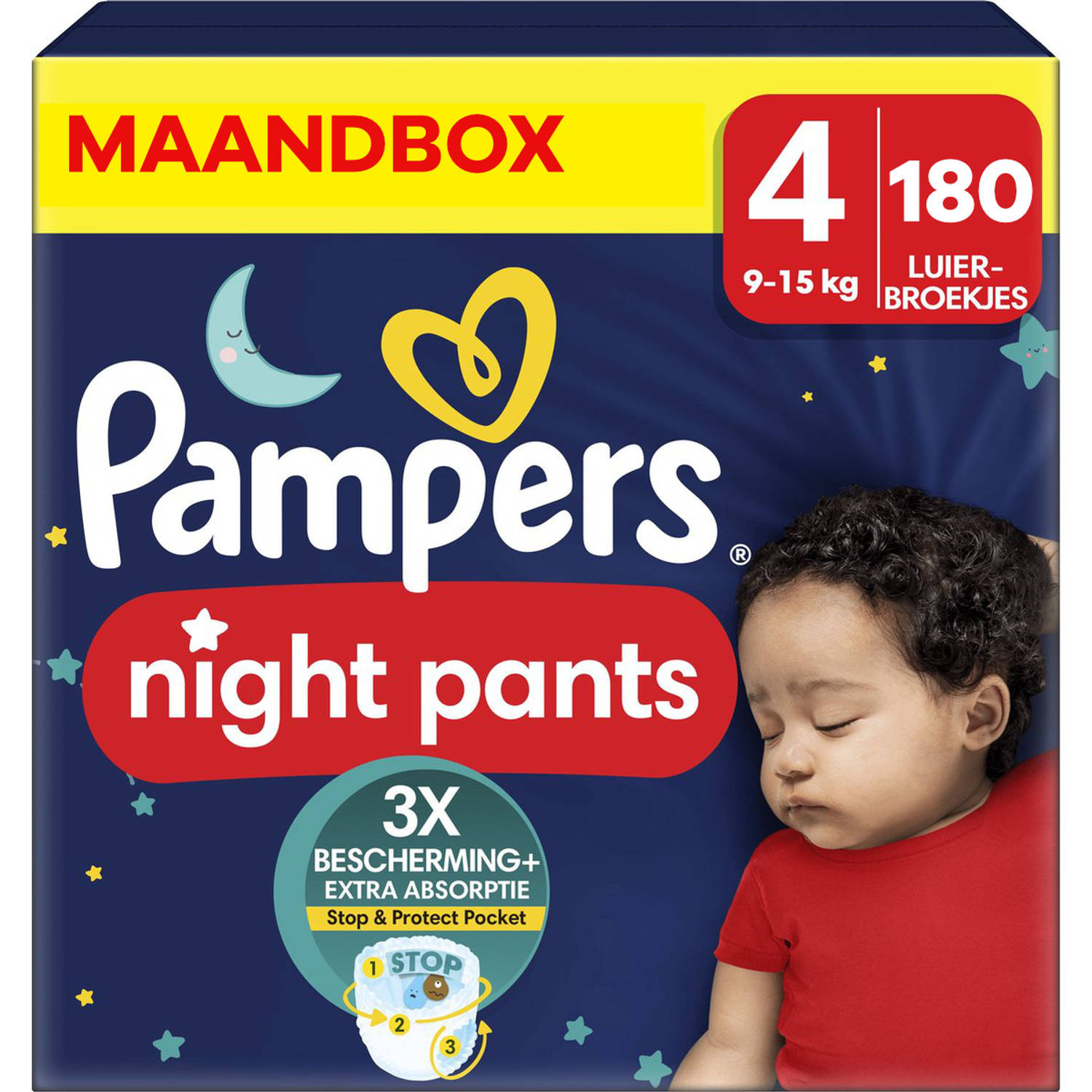Pampers Baby Dry Night Pants Luierbroekjes Maat 4 (9kg-15kg) 180 stuks