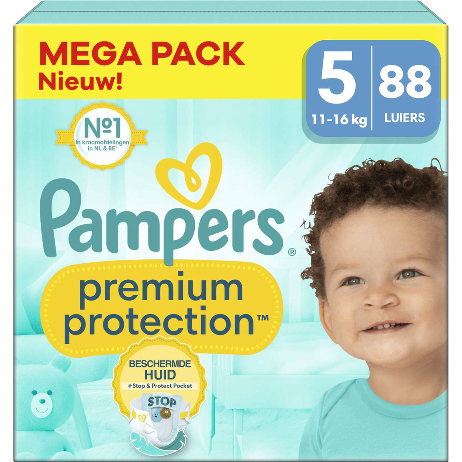 Pampers Premium Protection Maat 5 Mega Pack 88 luiers 11-16 KG