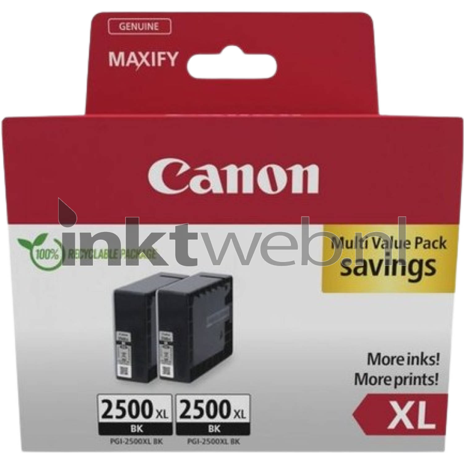 Canon PGI-2500 XL BK zwart Twin Pack