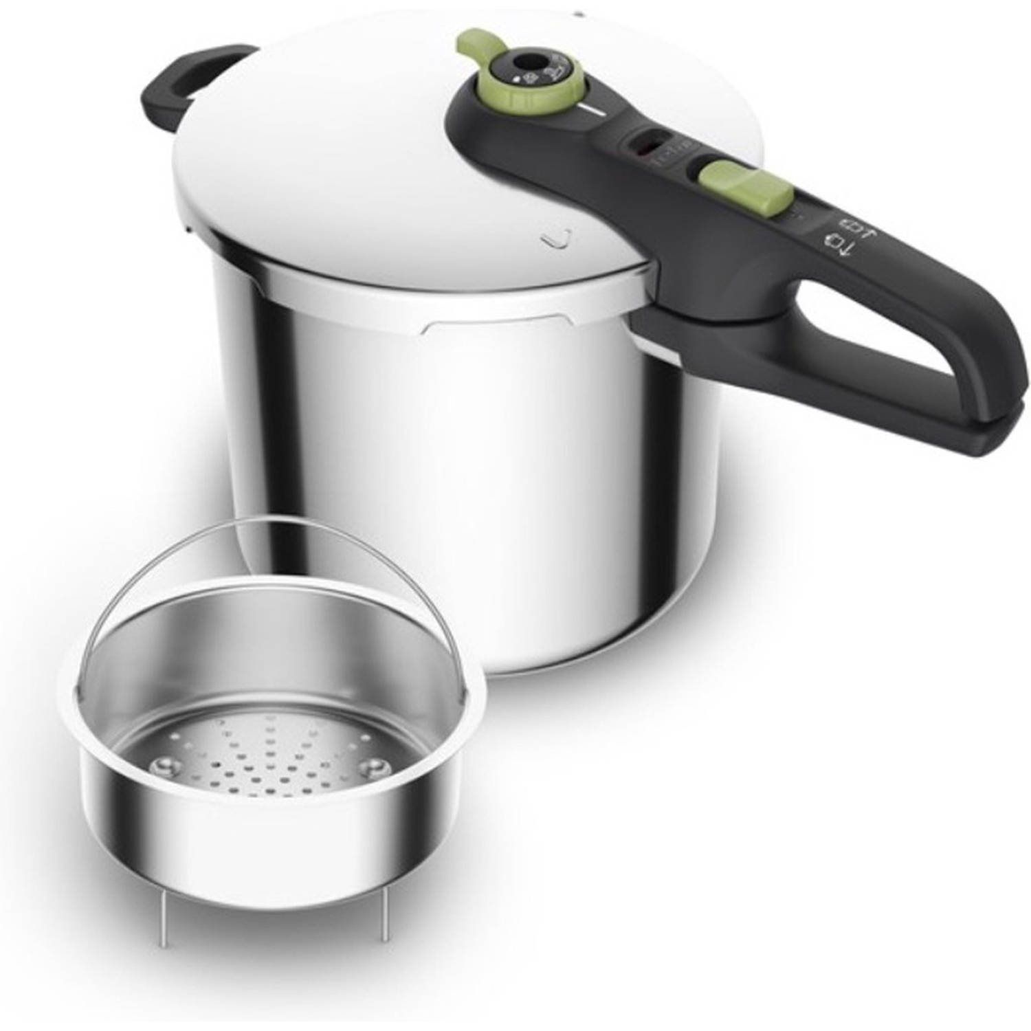 Tefal Snelkookpan met Stoommandje 8 liter Pressure Cooker Geschikt voor alle warmtebronnen RVS