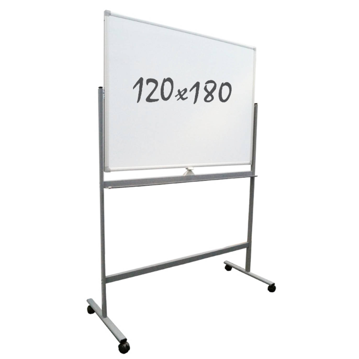 Whiteboard verrijdbaar 120 x 180 cm - Dubbelzijdig - Magnetisch