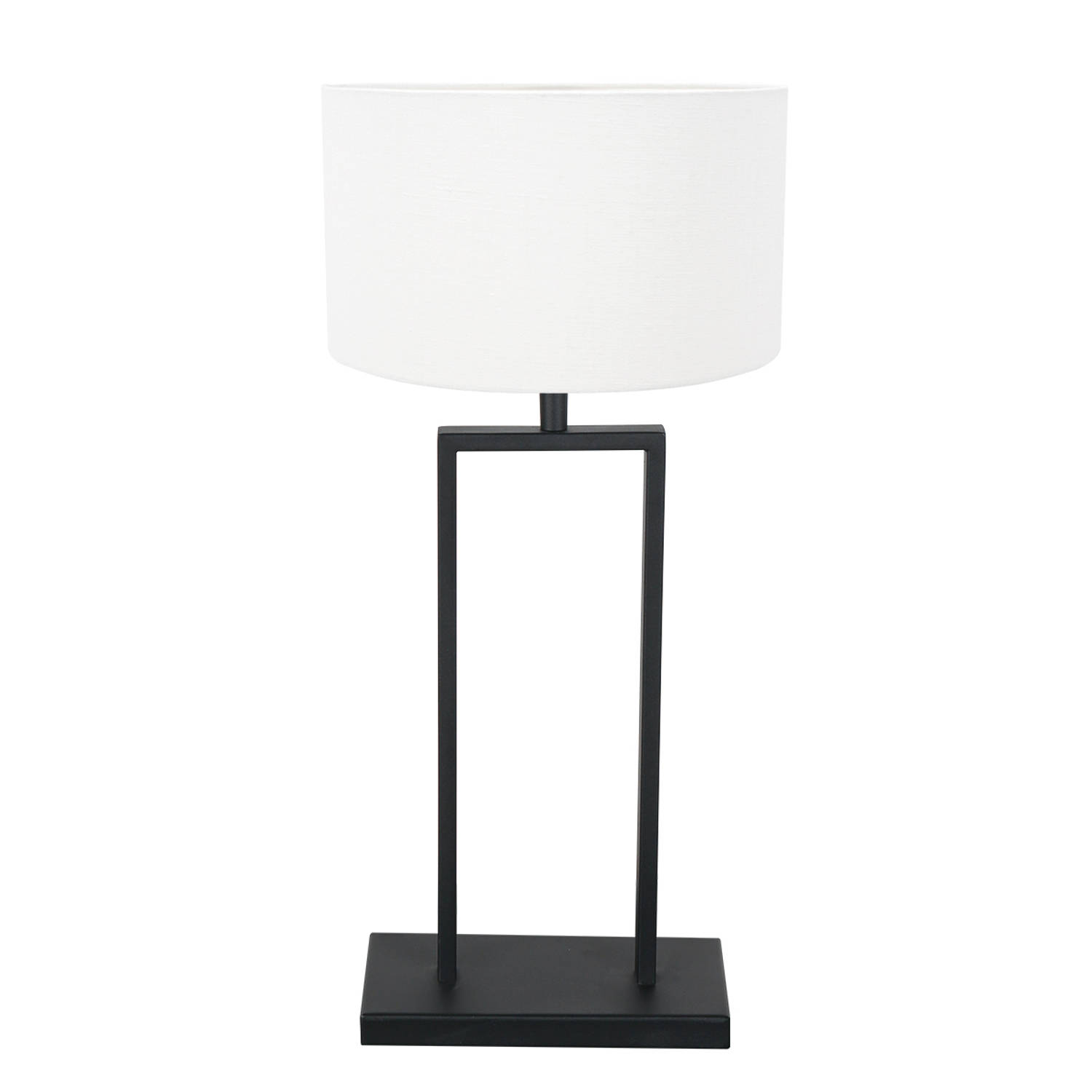 Tafellamp Stang | 1-lichts | wit / zwart | E27 grote fitting | modern design | woonkamer / slaapkamer