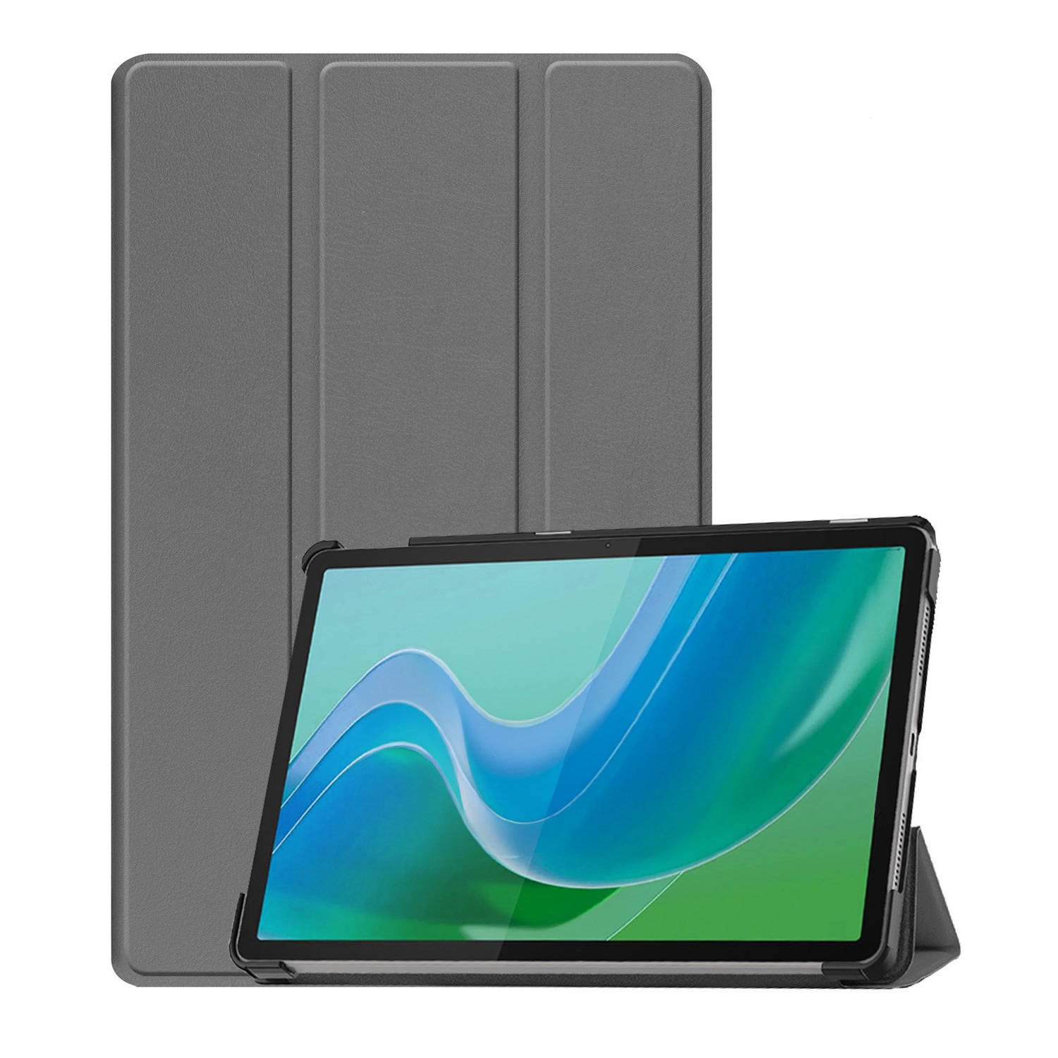 Hoesje Geschikt voor Lenovo Tab M11 Hoes Case Tablet Hoesje Tri-fold - Hoes Geschikt voor Lenovo Tab M11 (11 inch) Hoesje Hard Cover Bookcase Hoes - Grijs