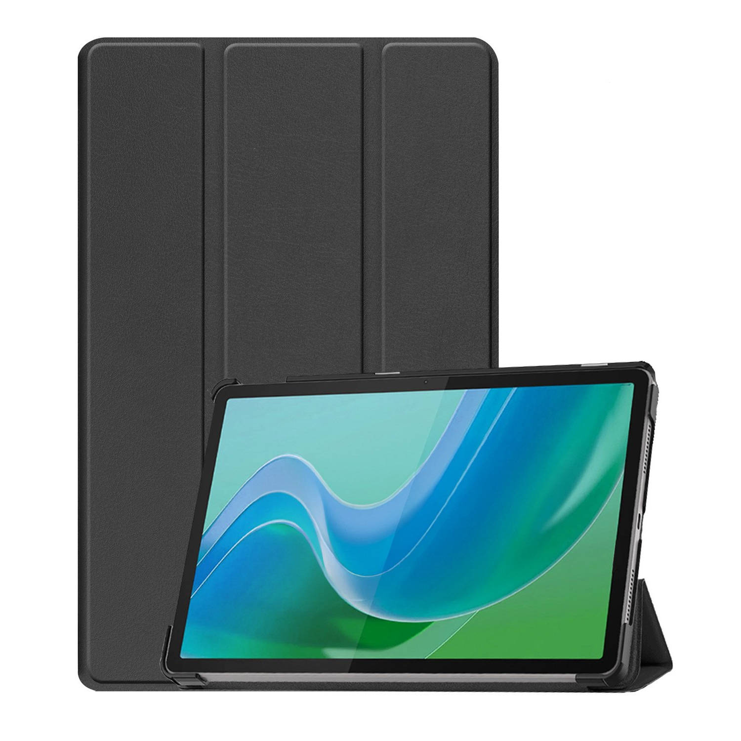 Hoesje Geschikt voor Lenovo Tab M11 Hoes Case Tablet Hoesje Tri-fold - Hoes Geschikt voor Lenovo Tab M11 (11 inch) Hoesje Hard Cover Bookcase Hoes - Zwart