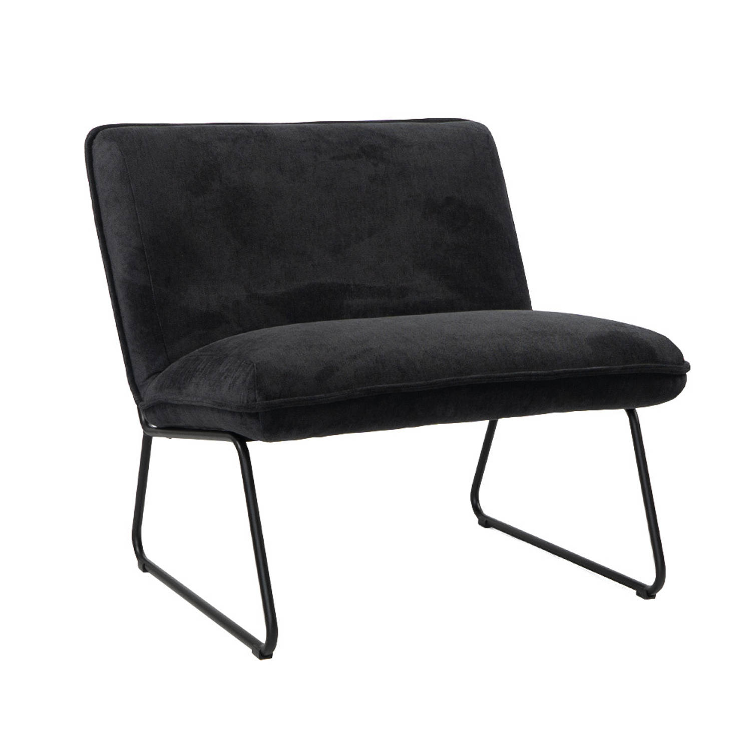 Bronx71 Scandinavische fauteuil Merle zwart stof gemêleerd