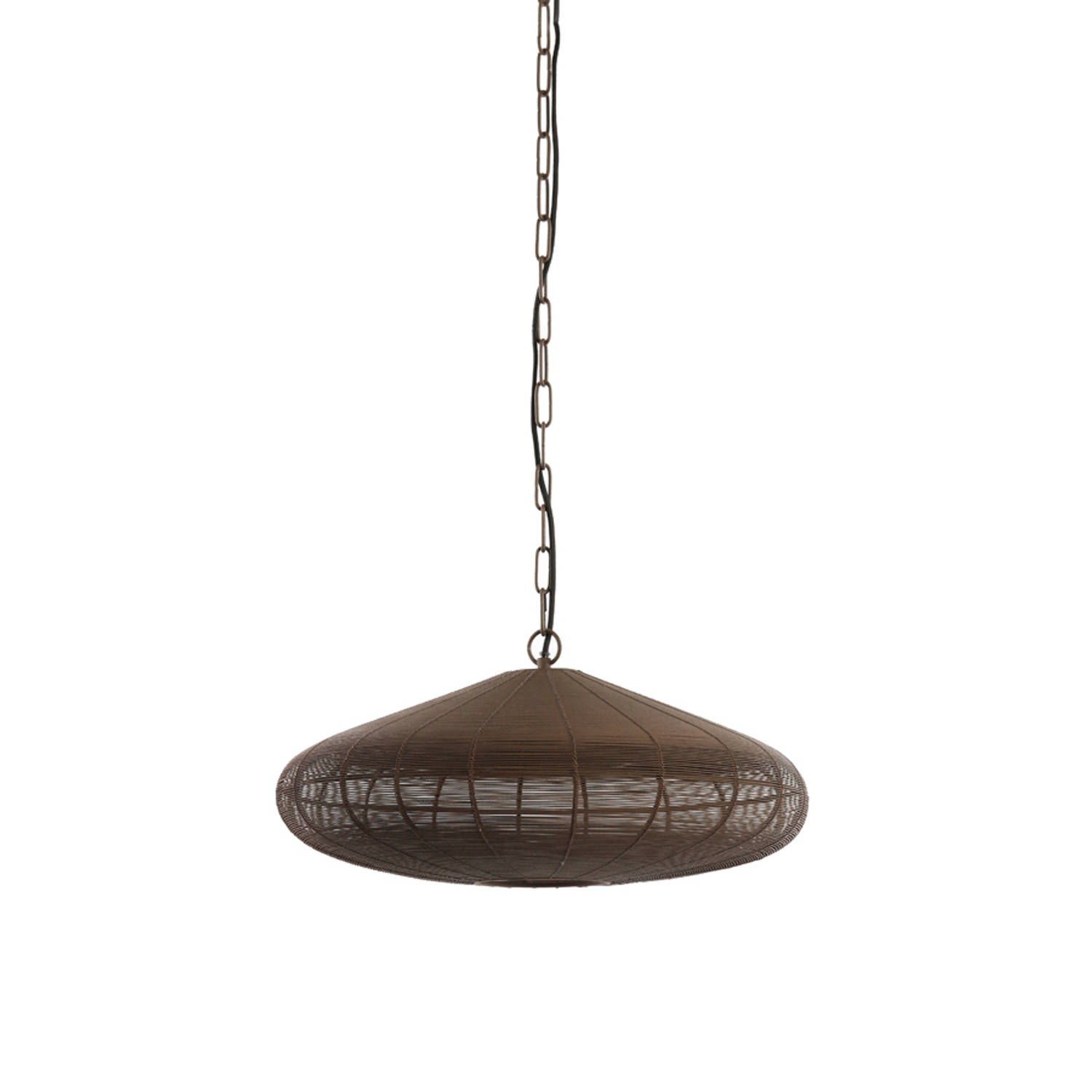 Light & Living - Hanglamp Ø40x18 cm BAHOTO mat donker bruin
