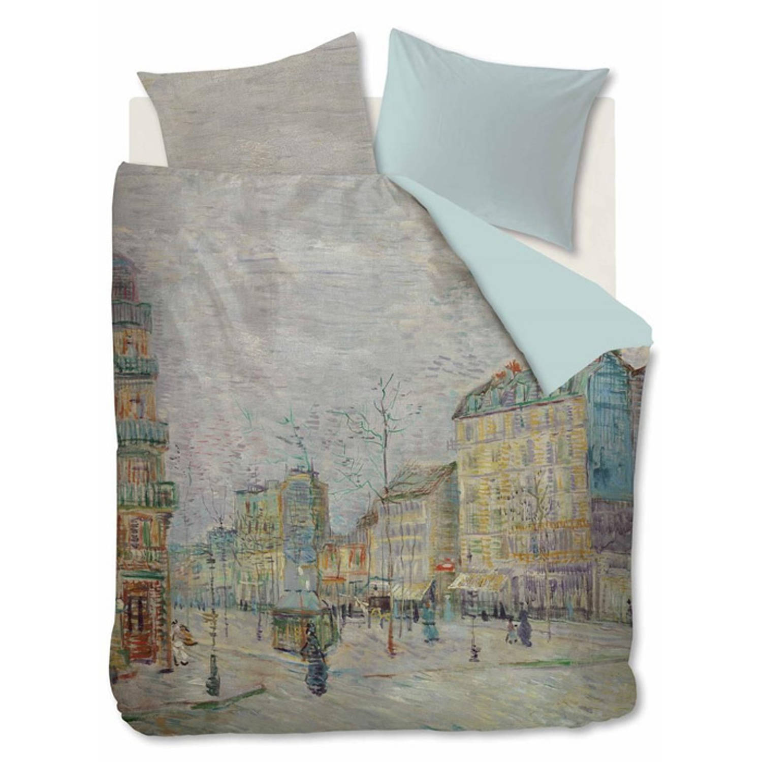 Beddinghouse x Van Gogh dekbedovertrek Boulevard - Grijs - Lits-jumeaux 240x200/220 cm