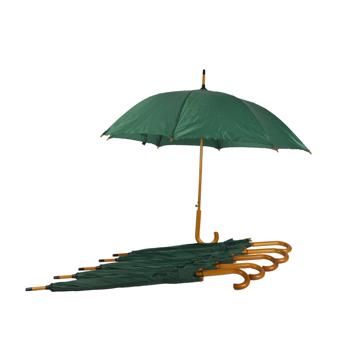Stevige Groene Automatische Opvouwbare Paraplu voor Volwassenen – 102cm Diameter - Set van 6 - Scottish Highlands Design