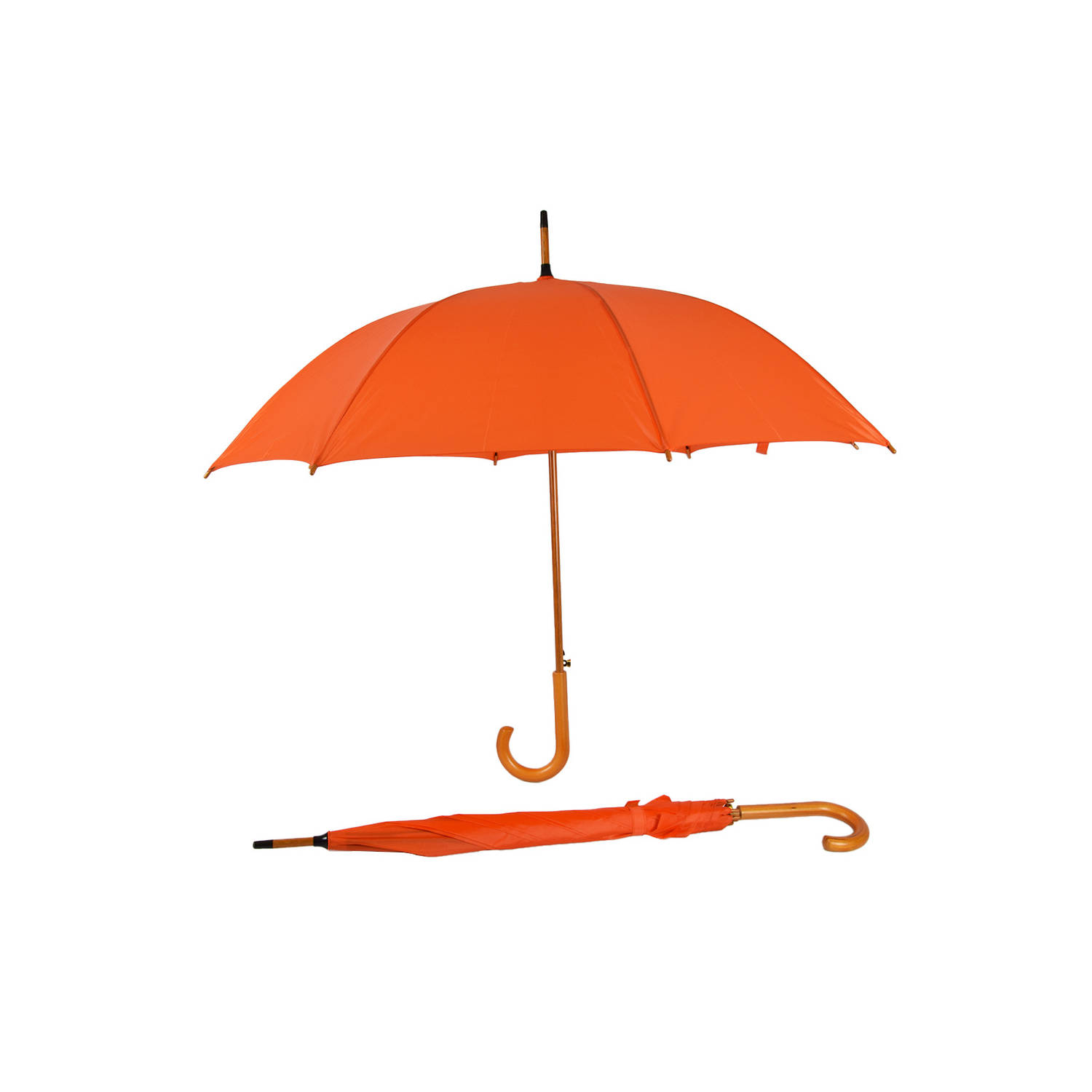 Set van 2 Oranje Automatische Paraplu's - Windbestendig - Ideaal voor Koningsdag - Volwassenen - Diameter 102cm