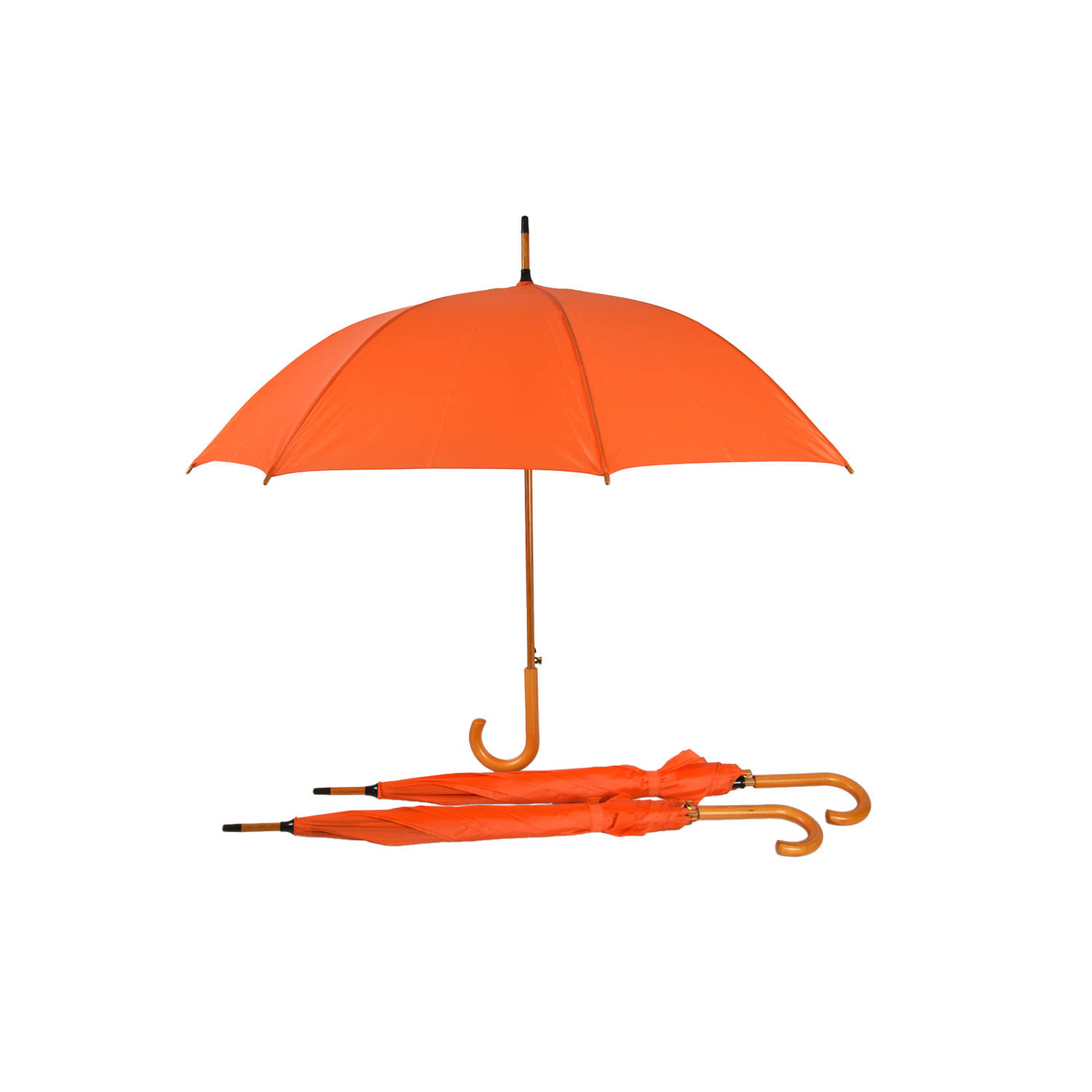 Set van 3 Oranje Automatische Paraplu's 102cm - Windbestendig - Ideaal voor Koningsdag – Voor Volwassenen