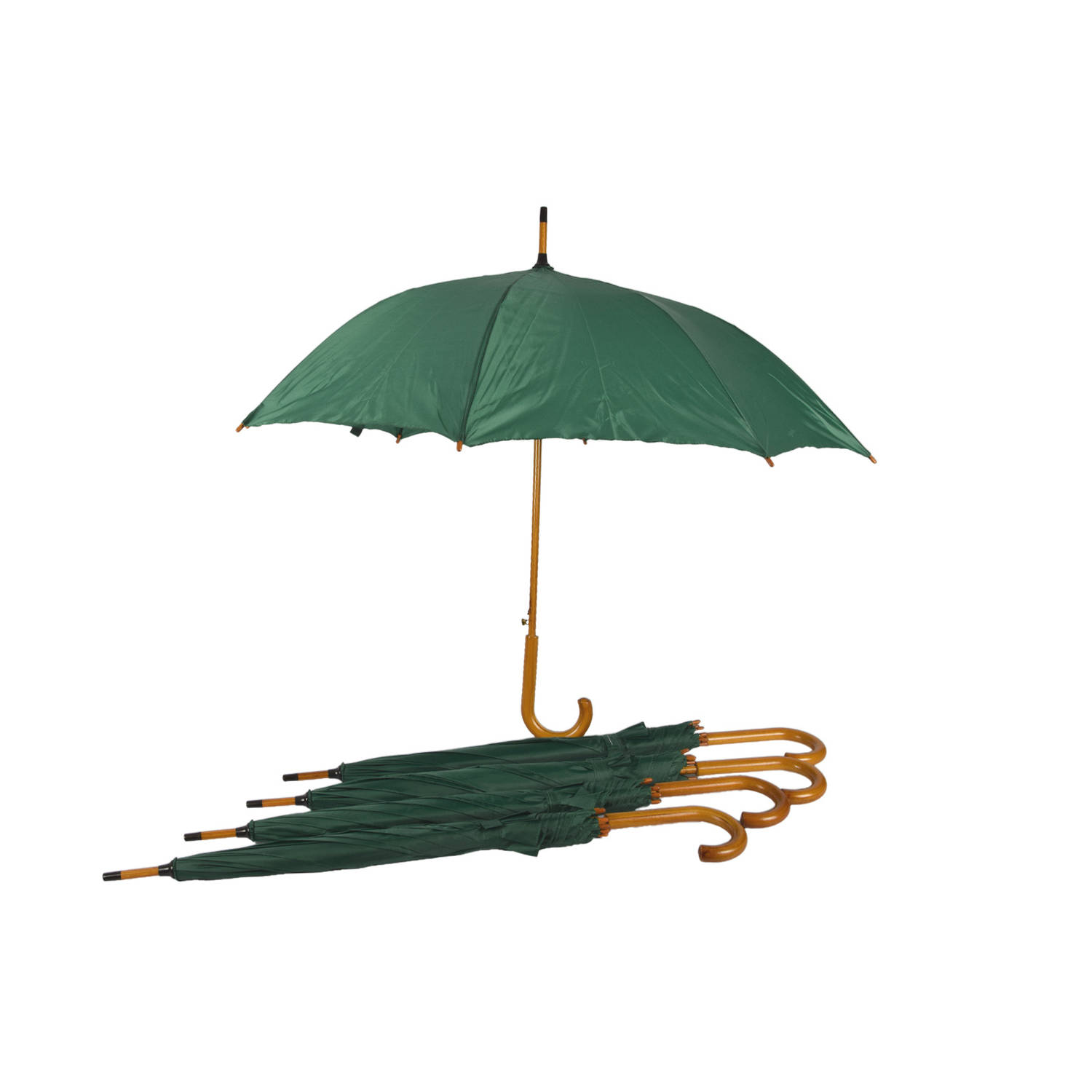Set van 5 Groene Automatische Opvouwbare Paraplu's | Diameter 102 cm | Windbestendig en Waterdicht