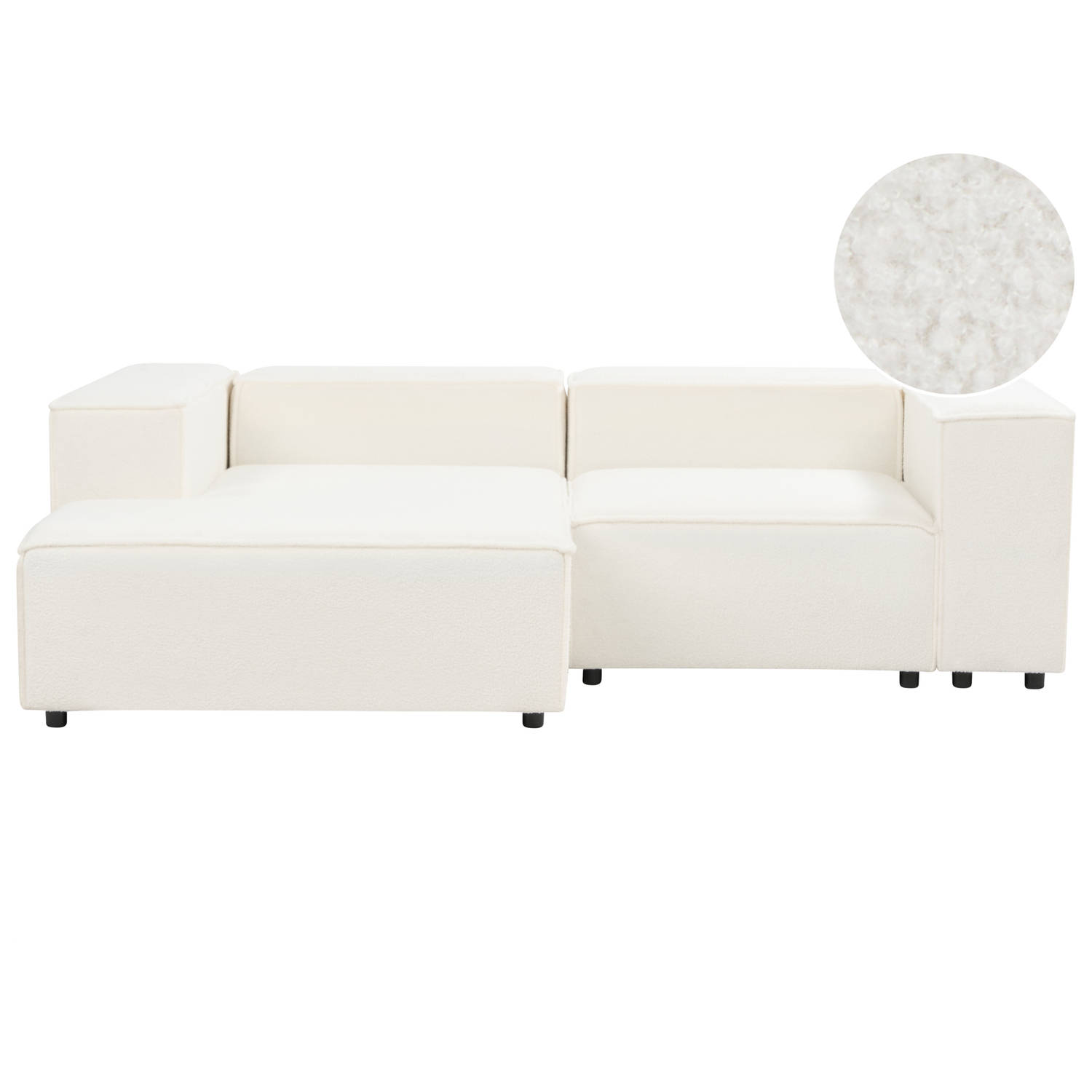 Beliani APRICA Modulaire Sofa-Zwart-Bouclé