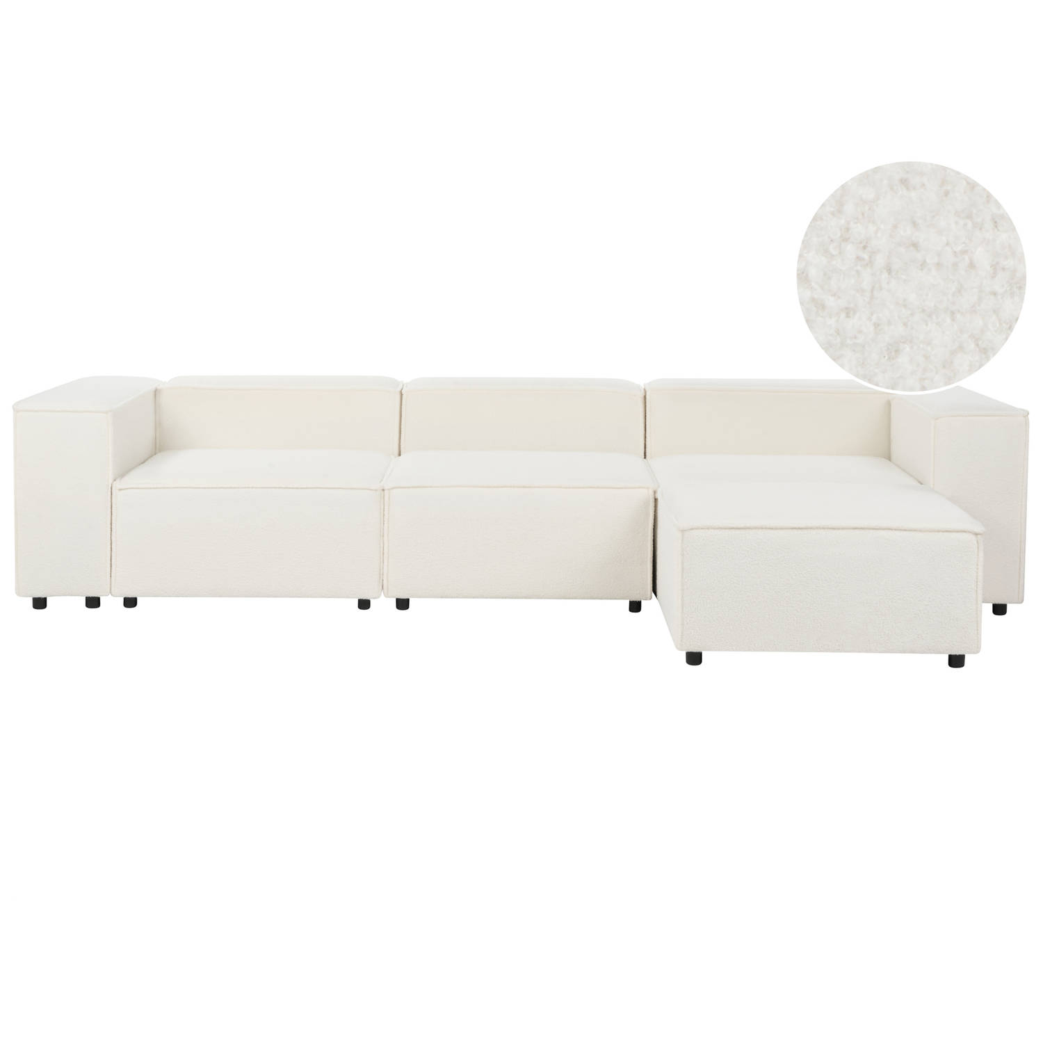 Beliani APRICA Modulaire Sofa-Zwart-Bouclé