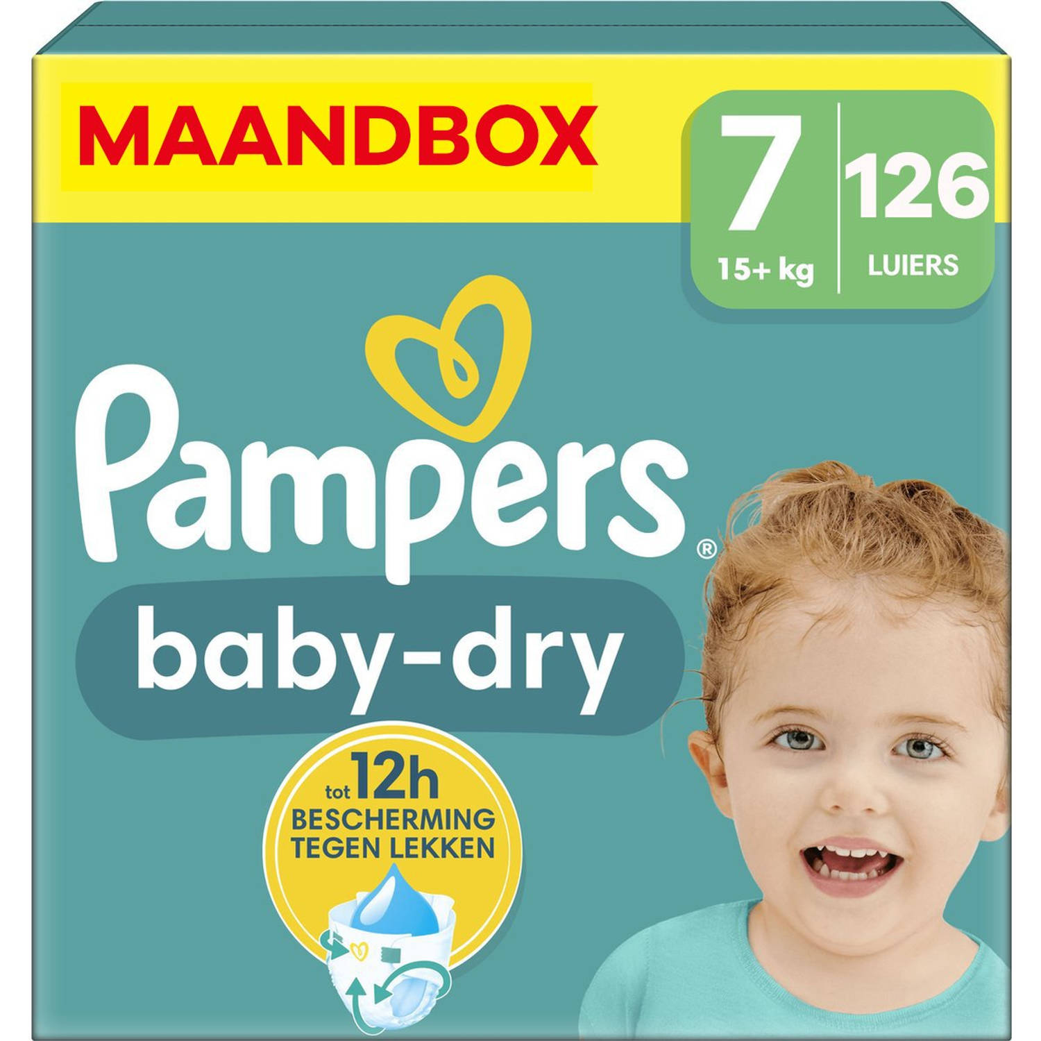 Pampers - Baby Dry - Maat 7 - Maandbox - 126 stuks - 15+ KG