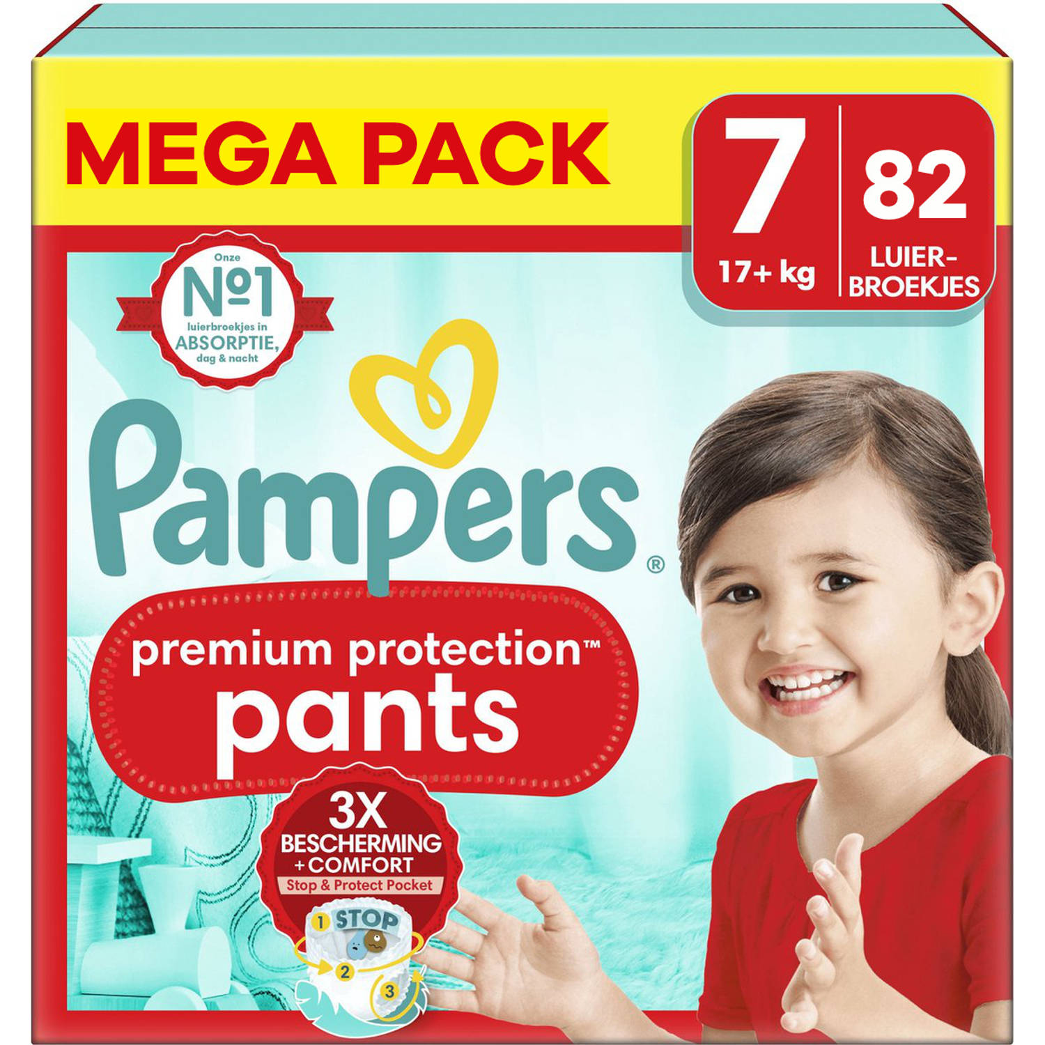 Pampers Premium Protection Pants Maat 7 Mega Pack 82 stuks 17+ KG
