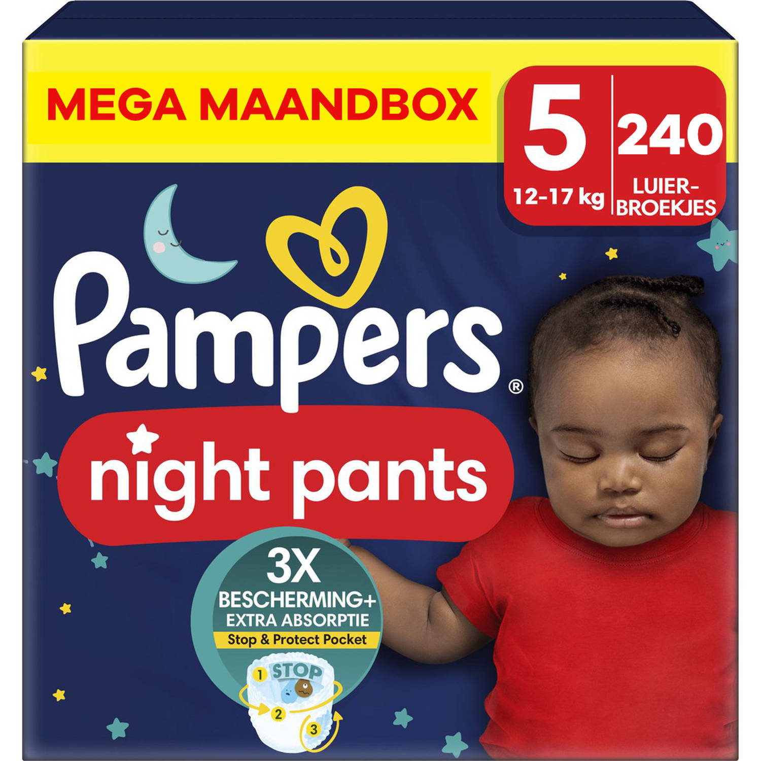 Pampers Night Pants Maat 5 Mega Maandbox 240 stuks 12-17 KG