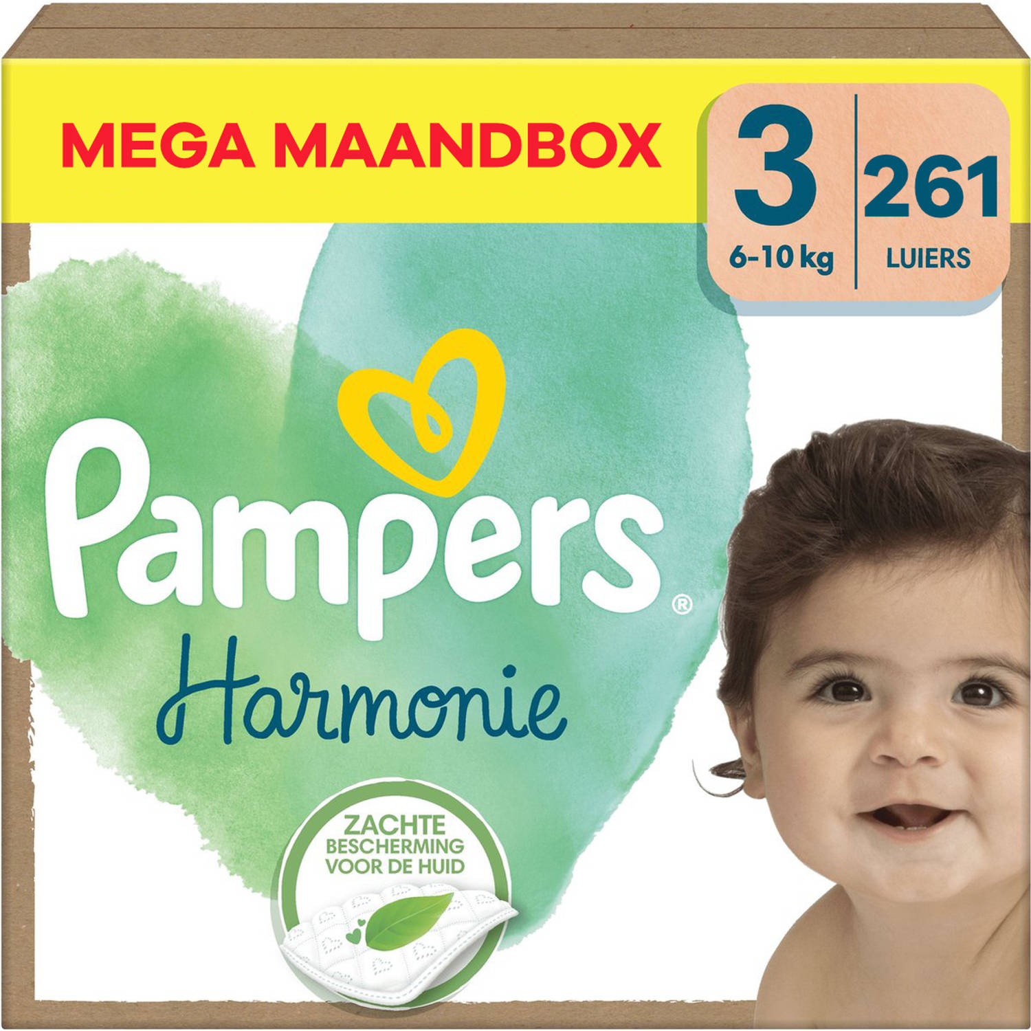 Pampers Harmonie Maat 3 Mega Maandbox 261 stuks 6-10 KG