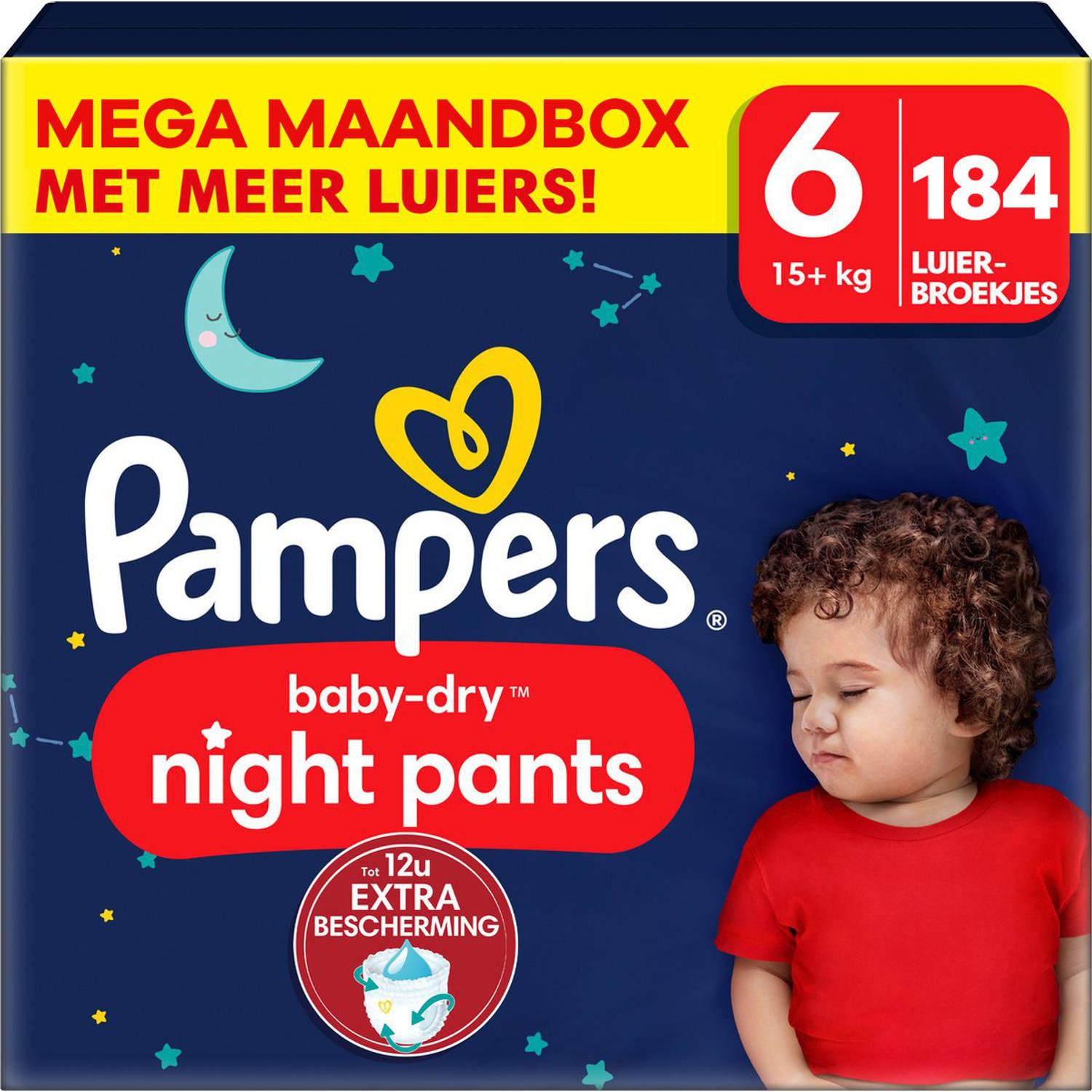 Pampers Baby Dry Night Pants Maat 6 Mega Maandbox 184 luierbroekjes