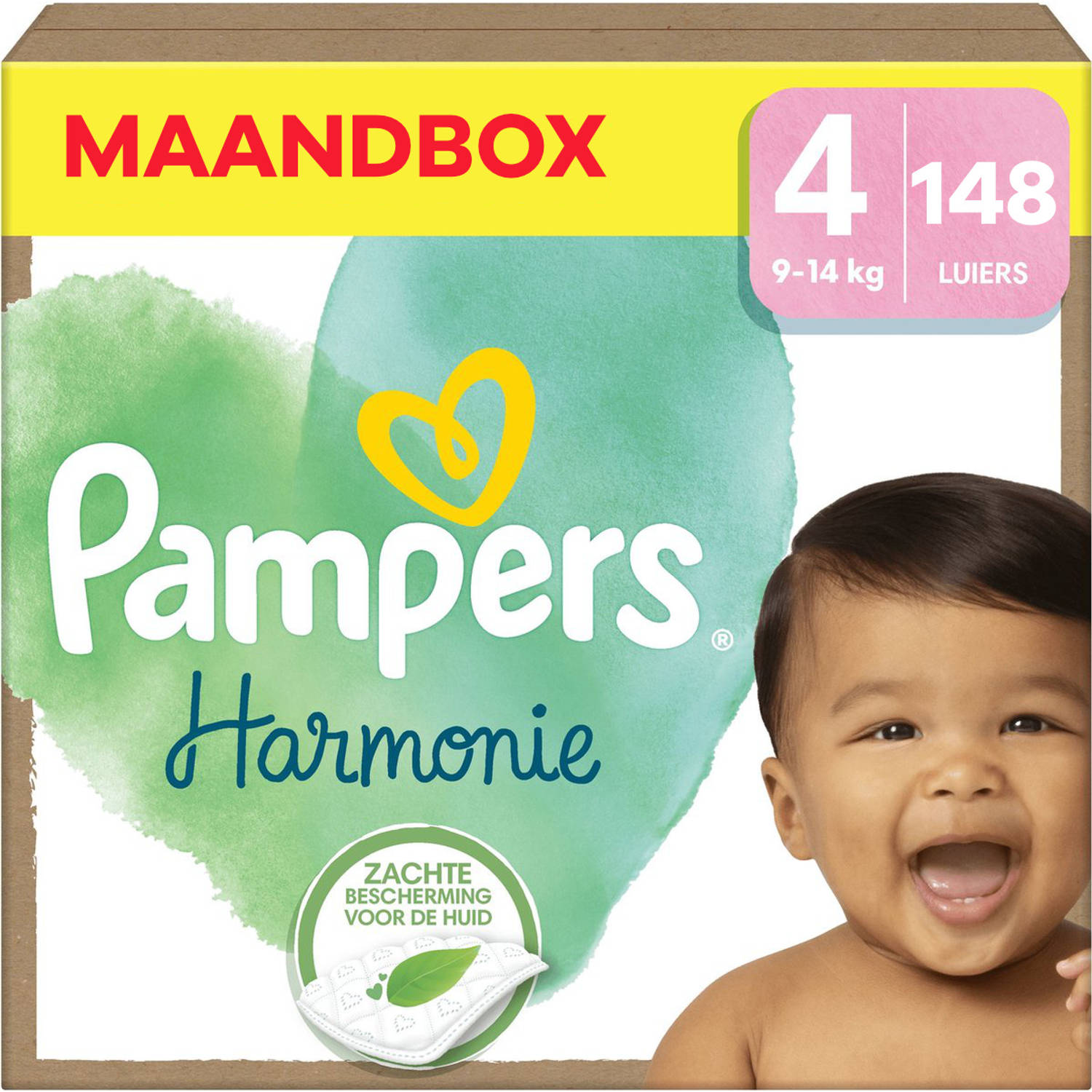 Pampers Harmonie Maat 4 Maandbox 148 stuks 9-14 KG