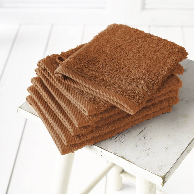 Washandjes Helene Caramel 6 stuks