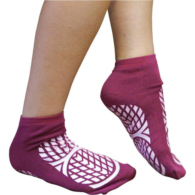 Aidapt anti slip sokken dubbelzijdig - medium - paars