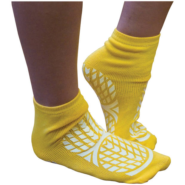 Aidapt anti slip sokken dubbelzijdig - medium - Geel