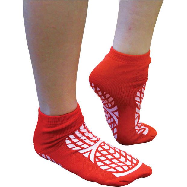 Aidapt anti slip sokken dubbelzijdig - small - rood