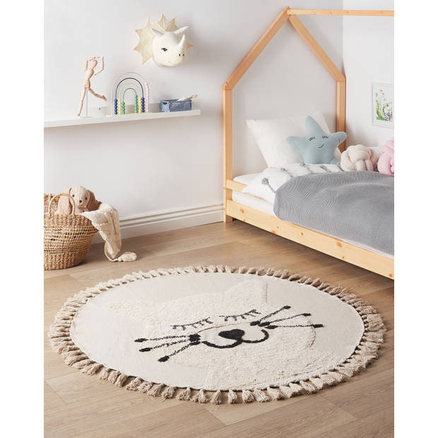 Beliani ETSERI - Kindervloerkleed-Beige-Katoen