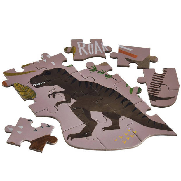 Floss & Rock Dinosaurus - puzzel - 80 stukjes - 35 x 55 cm - Multi