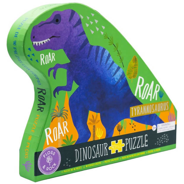 Floss & Rock Puzzel Dino - 40 stukjes - 69 x 53 cm