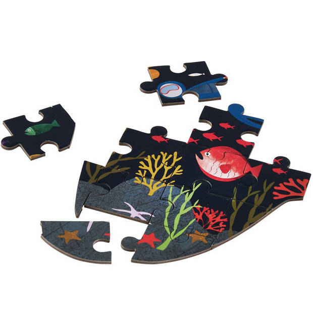 Floss & Rock Oceaan - puzzel - 80 stukjes - 60 x 40 cm - Multi