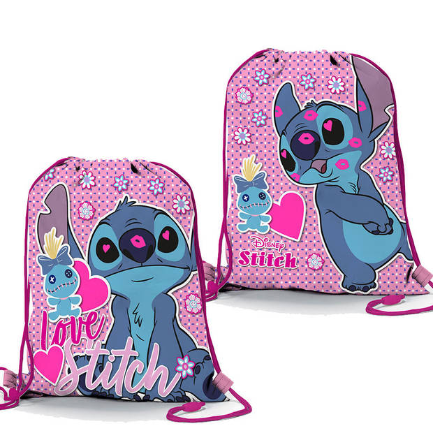 Disney Lilo & Stitch Gymbag, Love Scrump - 39 x 31 cm - Polyester