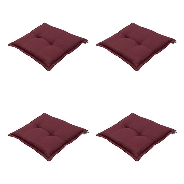 Madison - Zitkussen - Panama bordeaux - 50x50 - Rood - 4 Stuks