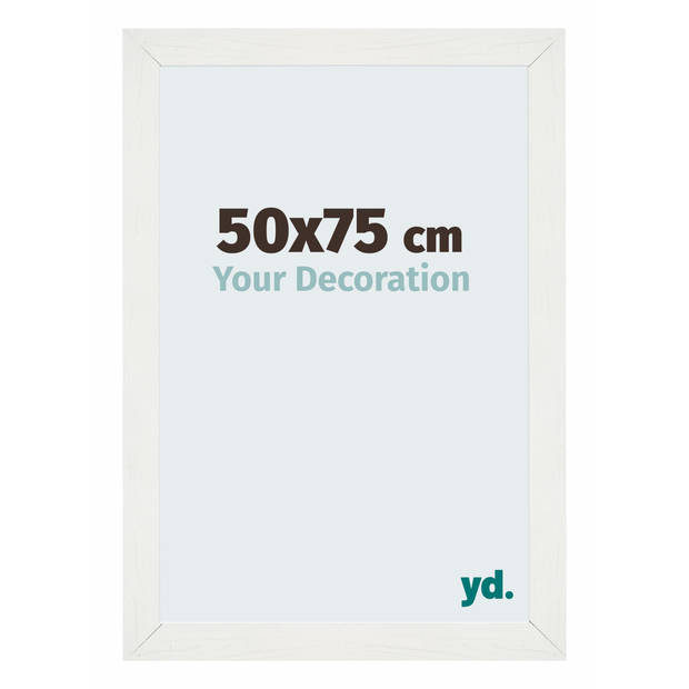 Fotolijst 50x75cm Wit Geveegd MDF Mura