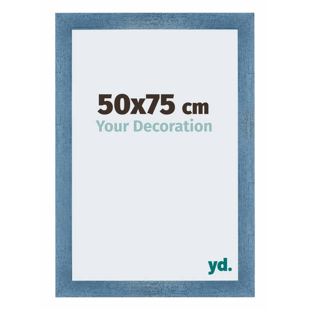 Fotolijst 50x75cm Helder Blauw Geveegd MDF Mura