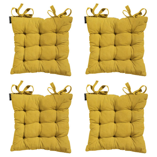 Madison - Zitkussen Panama Yellow - 46x46cm - 4 Stuks