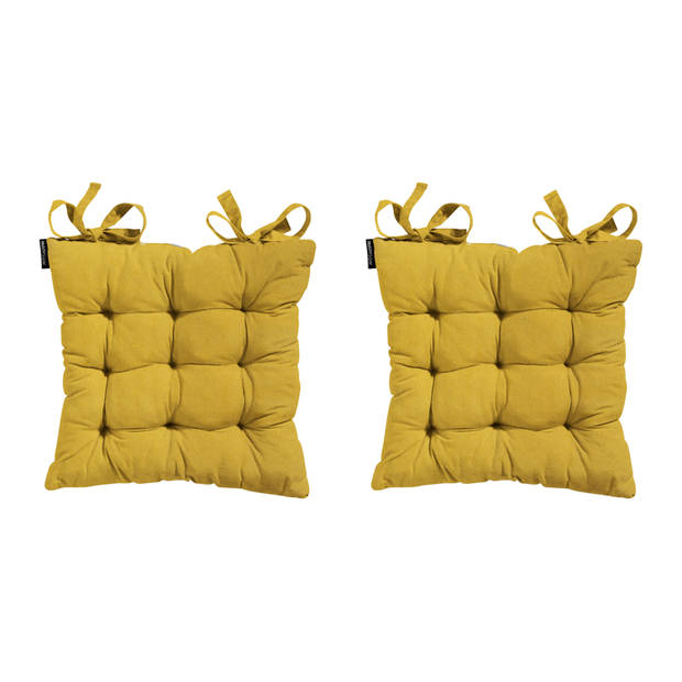 Madison - Zitkussen Panama Yellow - 46x46cm - 2 Stuks