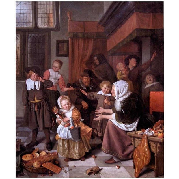 Vincent Van Gogh - Puzzel Van 1000 stukjes - Inclucief 'Het Sint Nicolaasfeest (Jan Havicksz Steen 1668)'